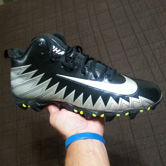 Nike Alpha Football Cleats Men;s 11 Black Silver 8787122-001 - Picture 2 of 15